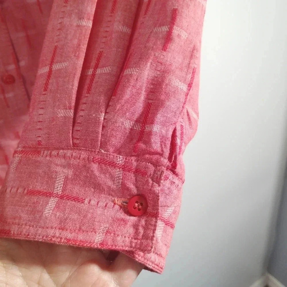 Vintage Gitano Button Down Shirt 100% Cotton Roll Tab Sleeve 24 44 Camp 24W - Picture 11 of 12